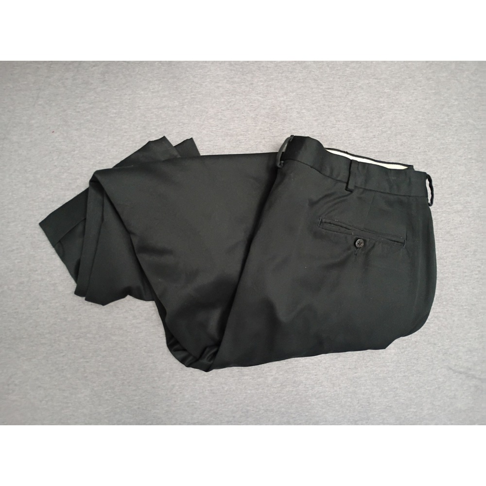 Polo Golf Ralph Lauren Mens 38x30 Black Pleated Cuffed Dress Pants Trousers